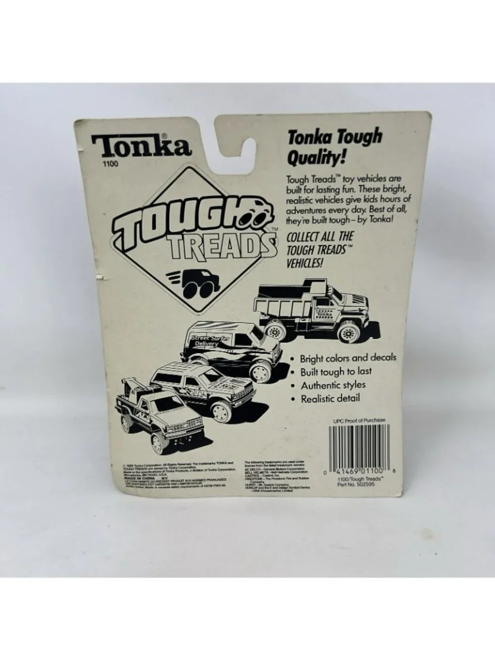 Vintage Tonka Tough Treads Fire Rescue Chevy Truck Red